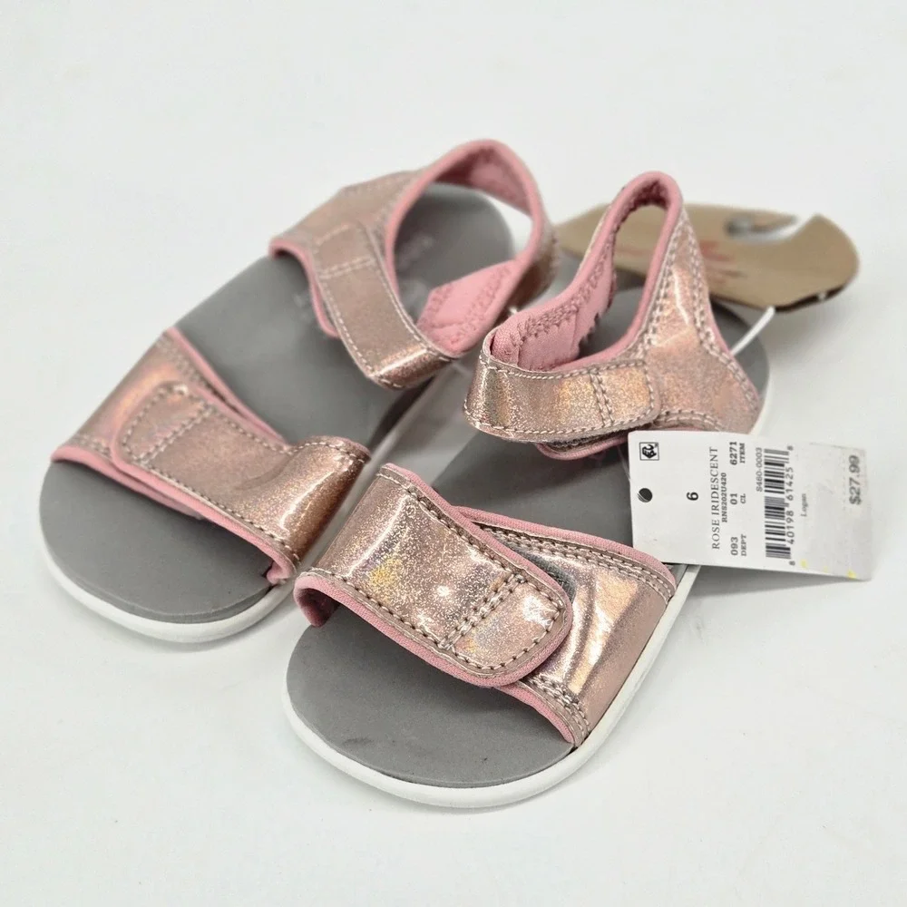 See Kai Run Basics Logan Rose Iridescent Toddler Water Sandals Size 6 NWT